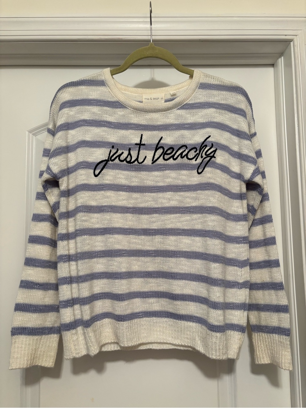 NWOT Mia & Tess “Just Beachy” Sweater